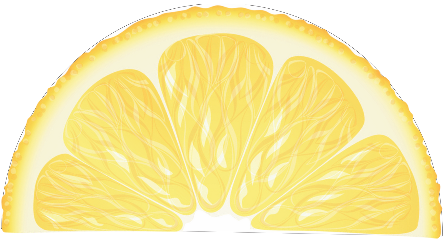 Lemon slice 6x12 Half Circle