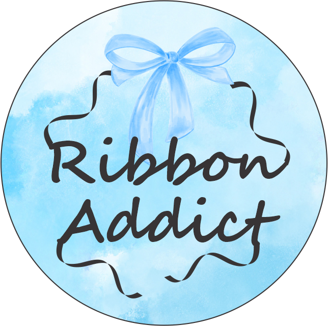 Ribbon Addict Keychain – Double Sided | 1.9" x 1.9" | Multiple Colors