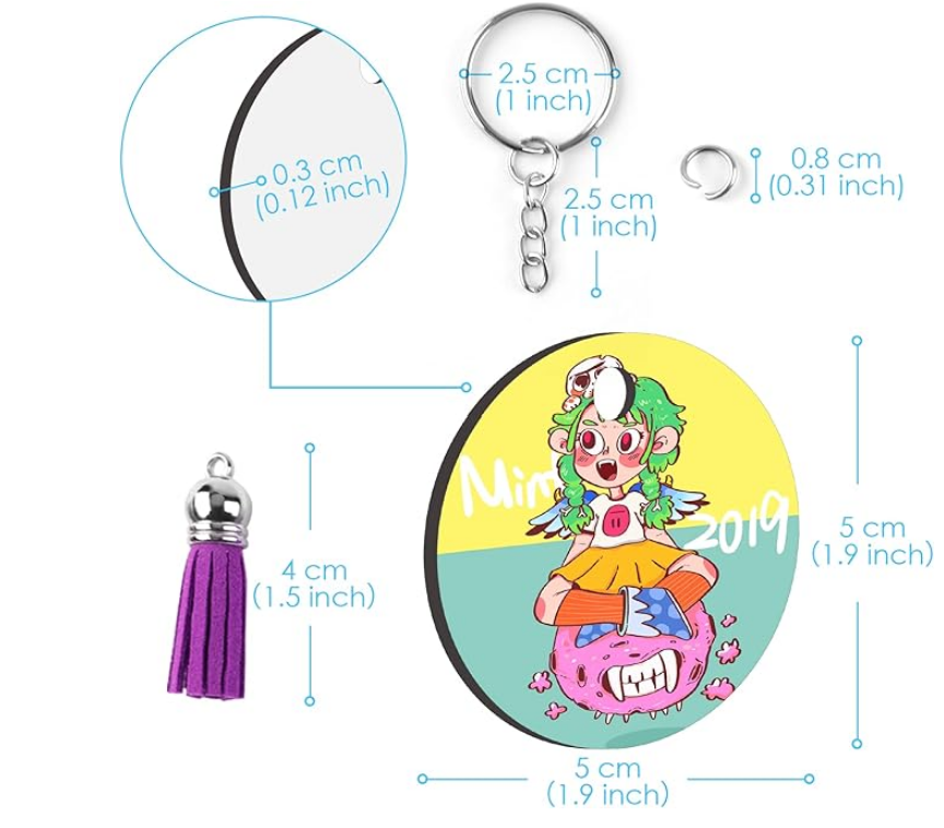 π Crafting Queen Keychain β Double Sided | 1.9" x 1.9" | Multiple Colors