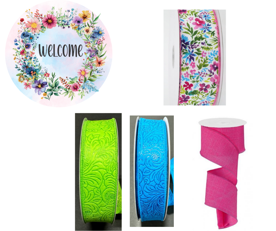 Welcome Wildflower Sign and Ribbon Set
