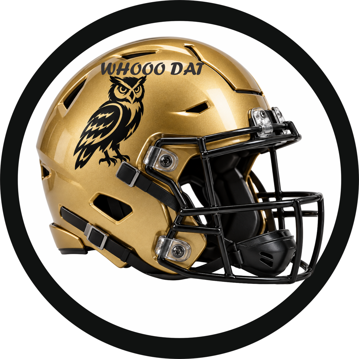 Boo Dat owl helmet Round Sign