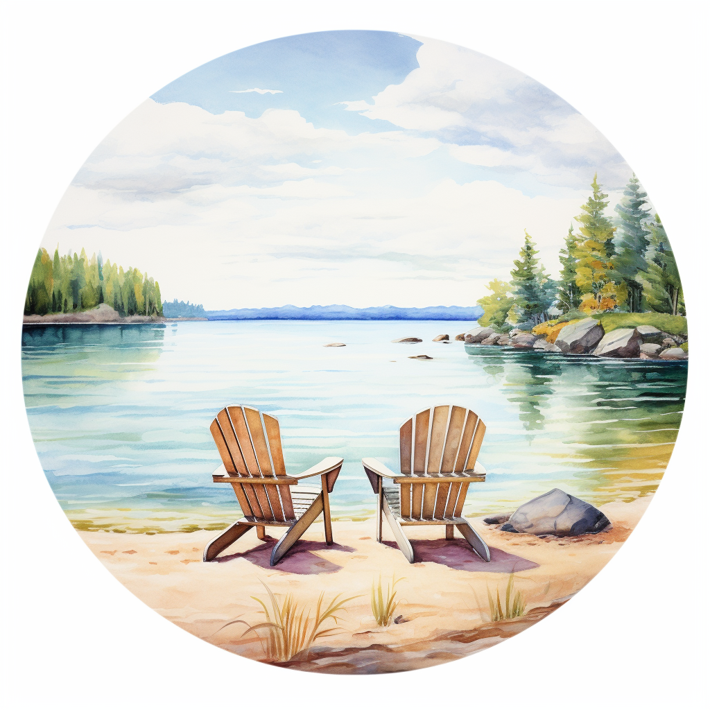 Lake/Beach Vibes Round Sign