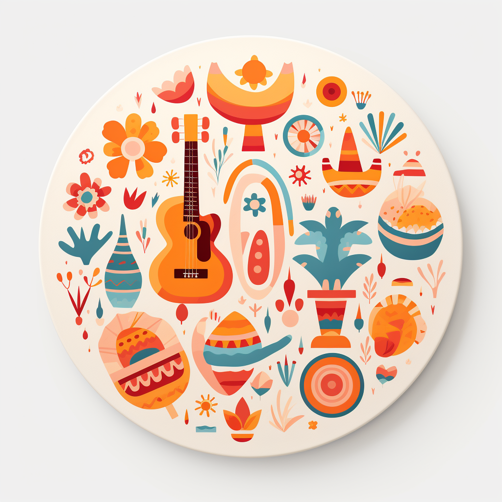 Southwest Fiesta Sign Round