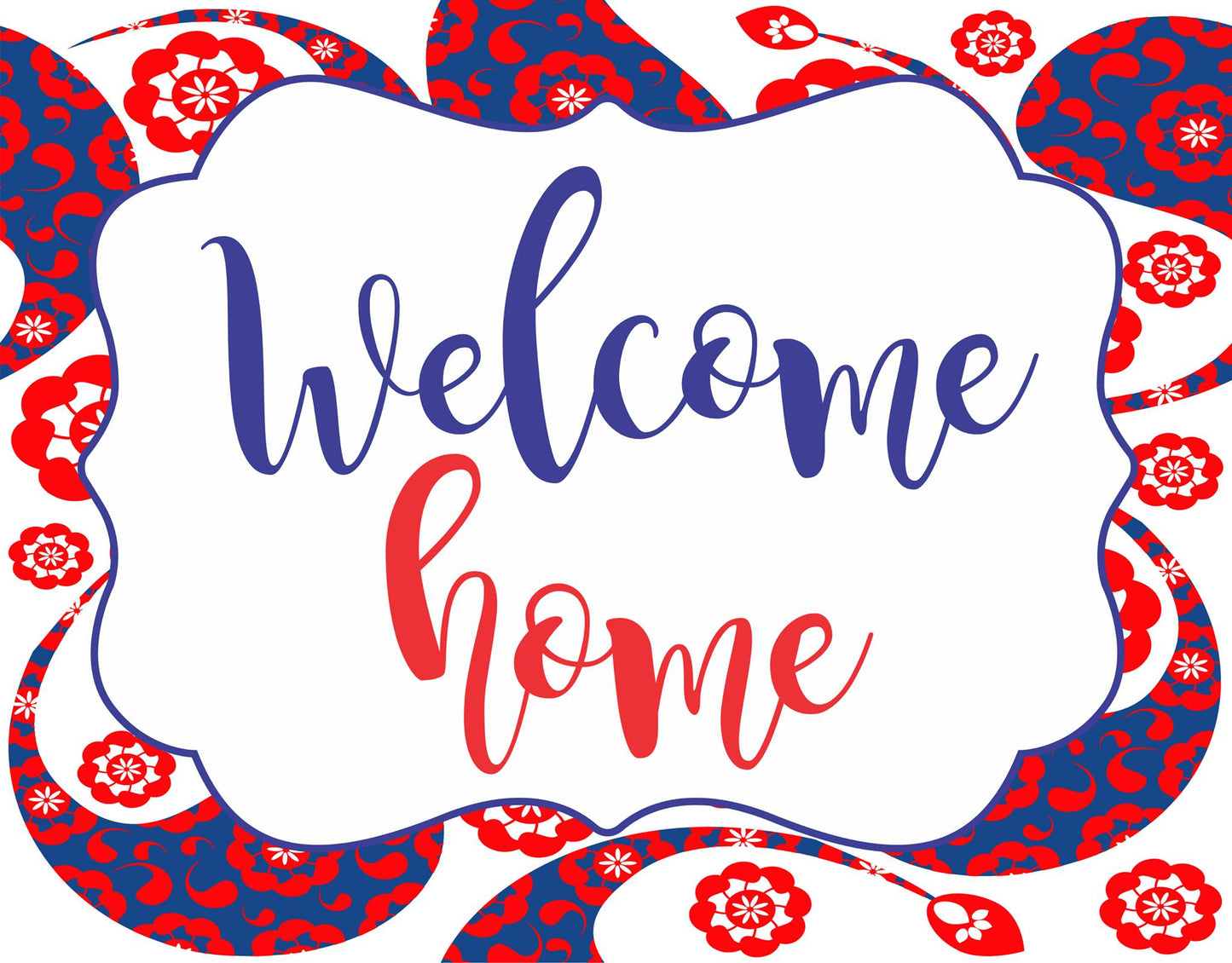 Welcome Home Patriotic Paisley