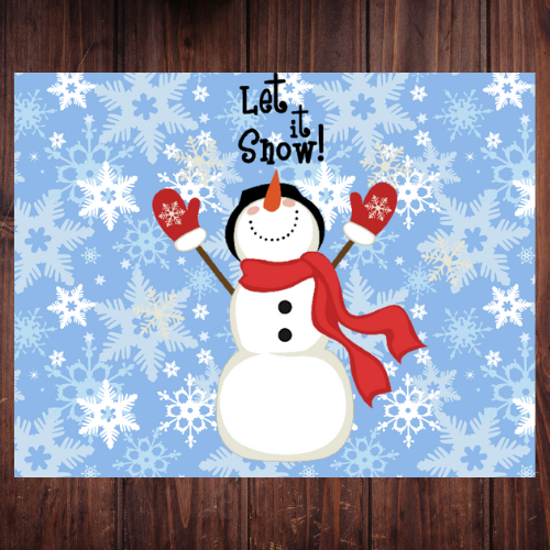 Let it Snow Snowman SIgn
