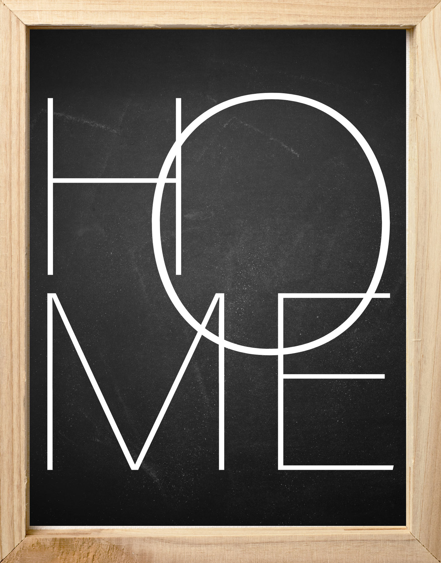 HOME Light Wood Frame 7x9 Sign