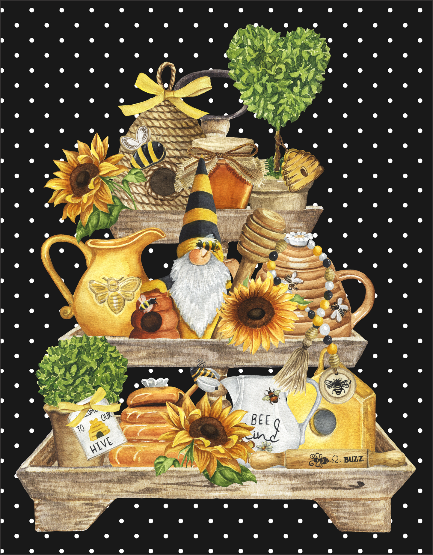 Bee-Gnome-Honey 9x7