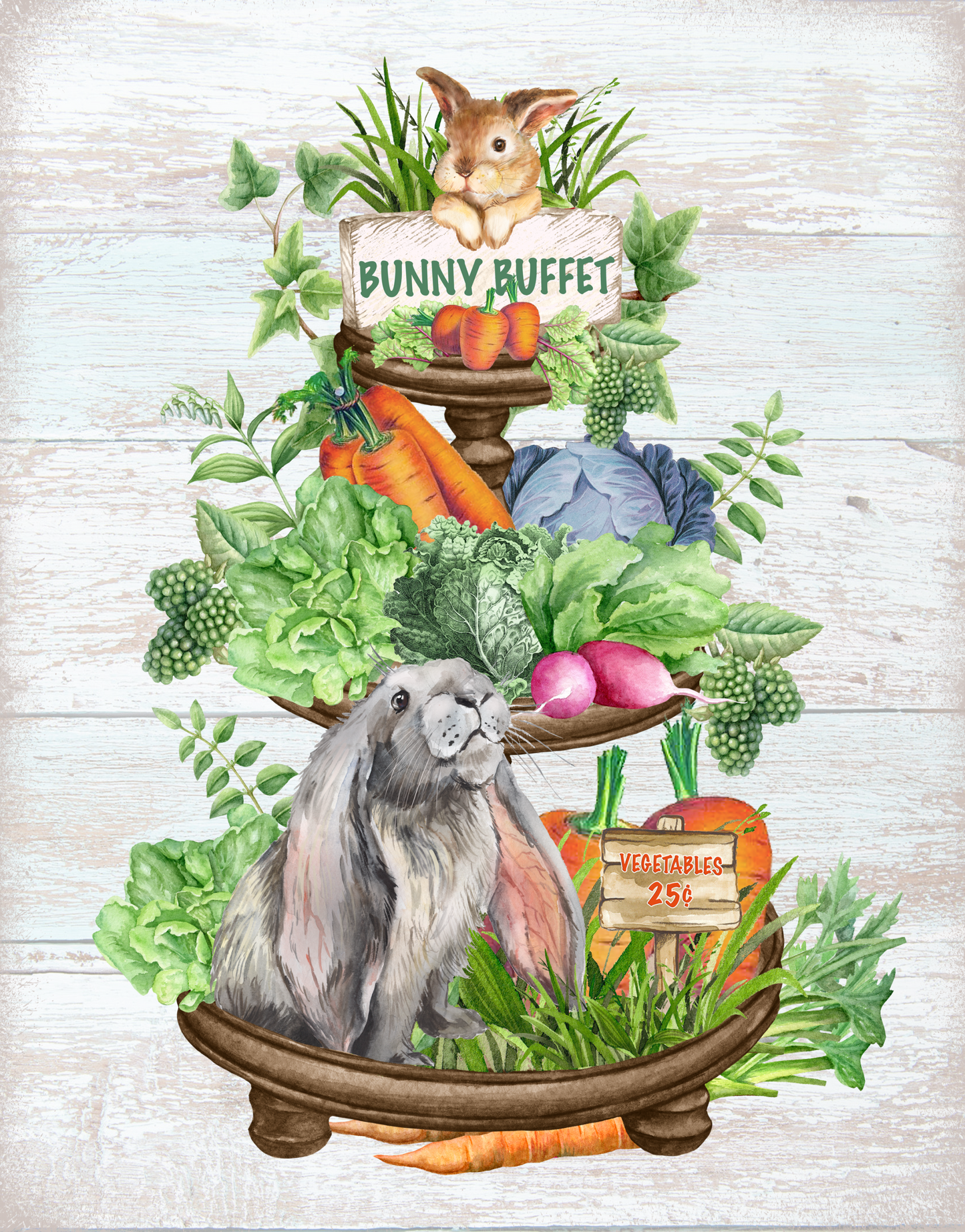 Bunny Buffet 7x9