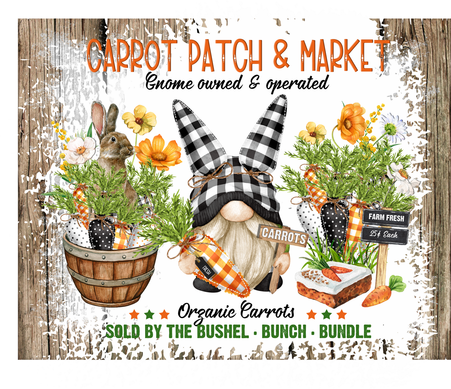 Carrot Patch and Market 7x9 Sign