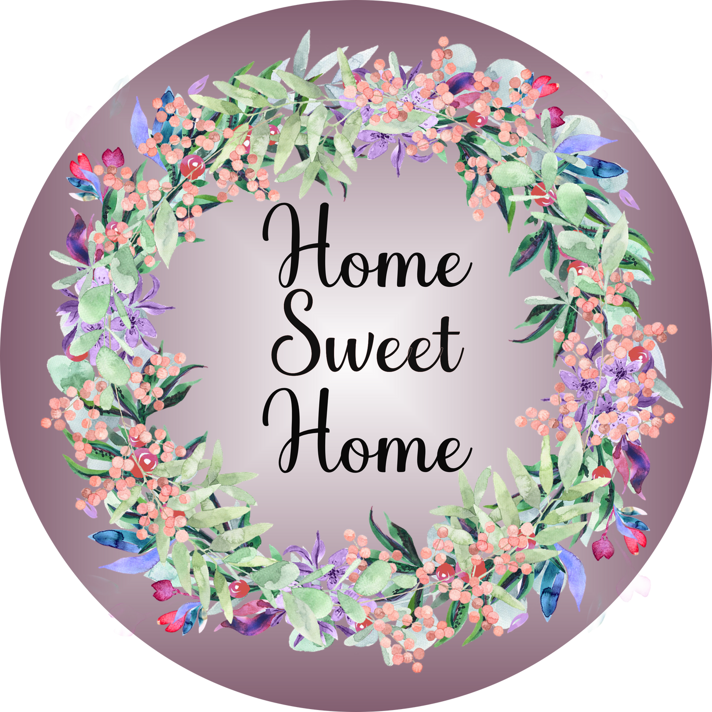 Floral Home Sweet Home Round