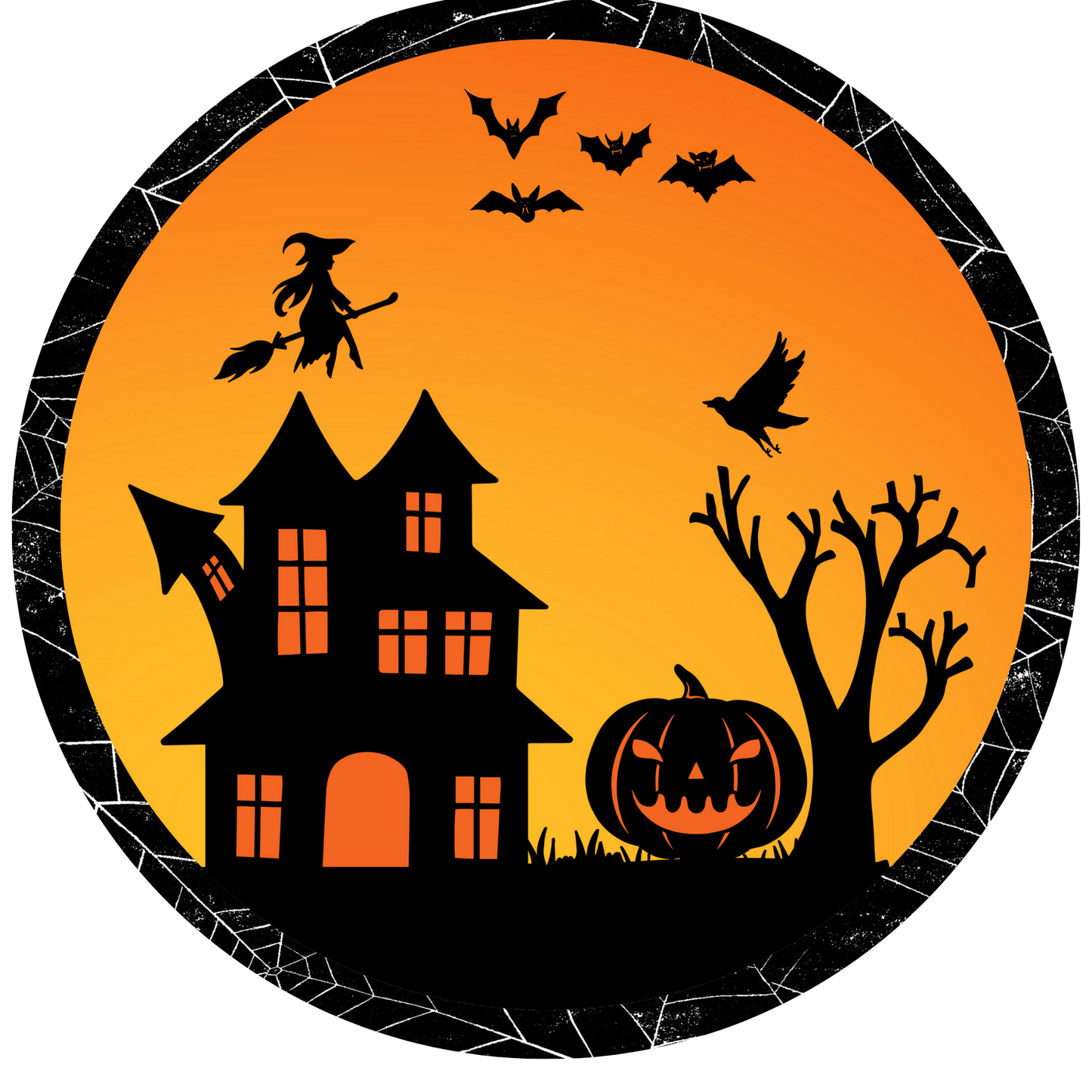 Halloween Night Round Sign