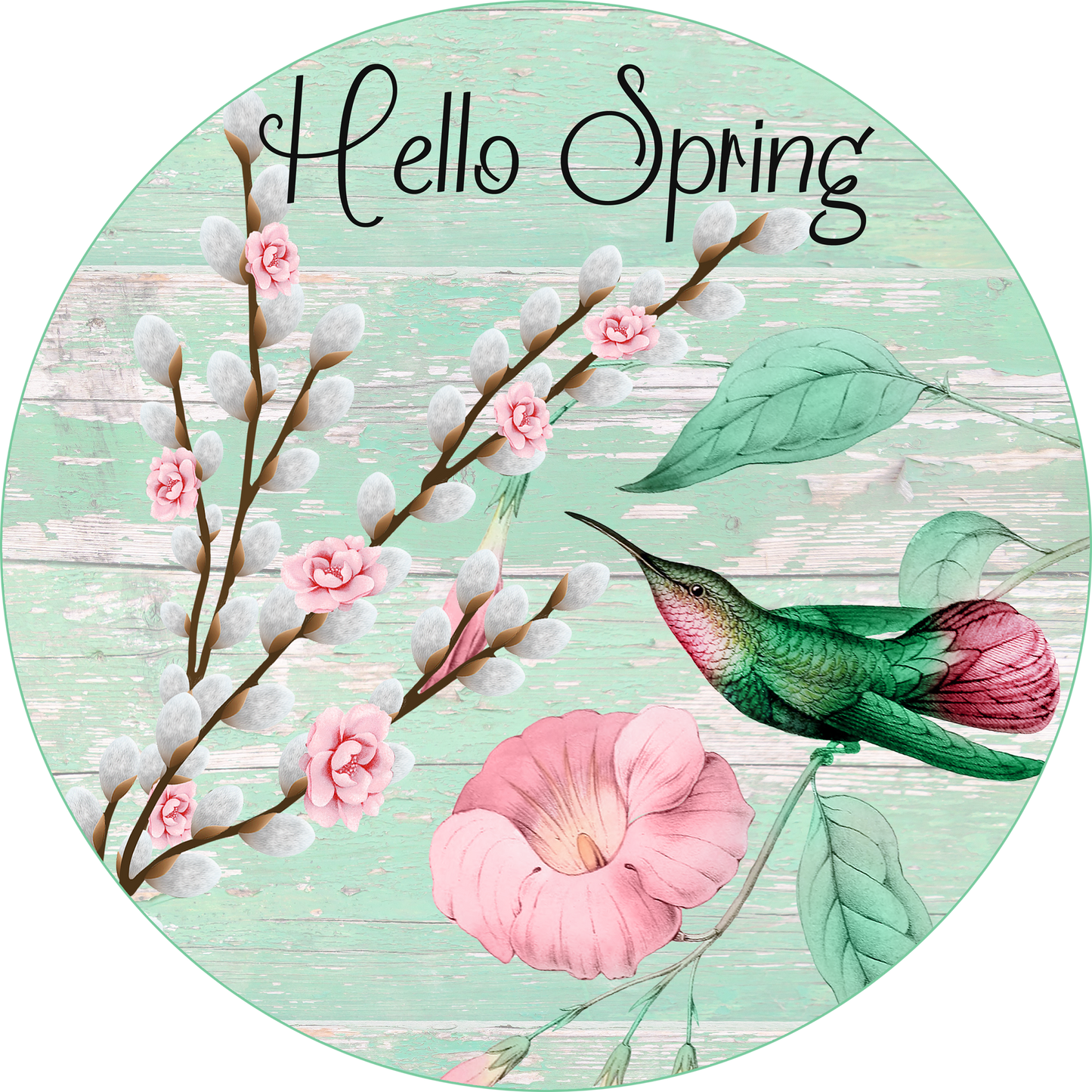 Humming Bird Hello Spring Round