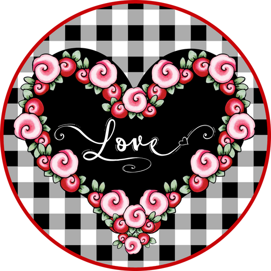 Love Valentine Round Sign