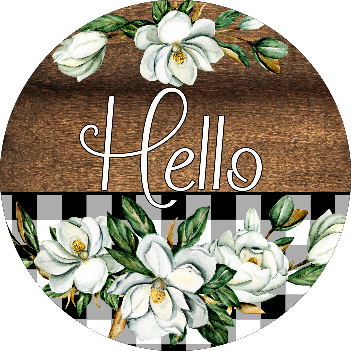Magnolia Hello Greeting Round