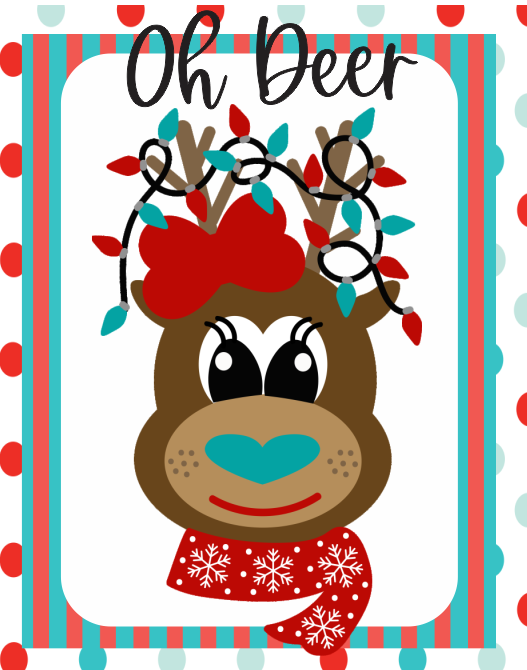 Oh Deer Christmas Sign