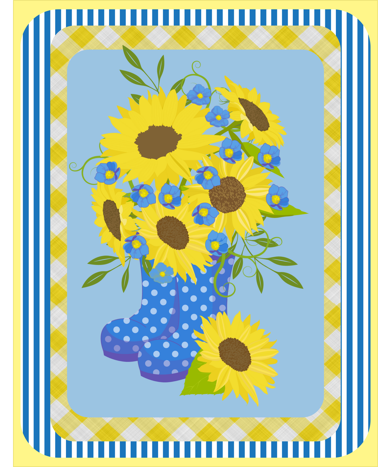 Rainboot Sunflower 7x9