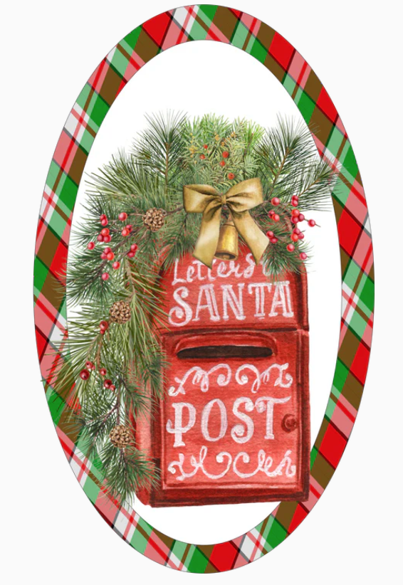 Letters For Santa Oval Sign