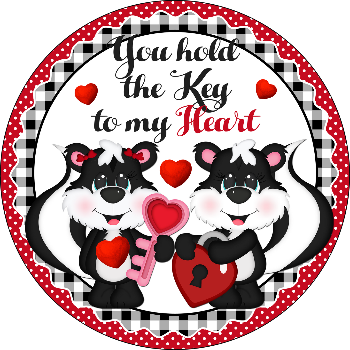 skunk-valentine-key-to-my-heart-round