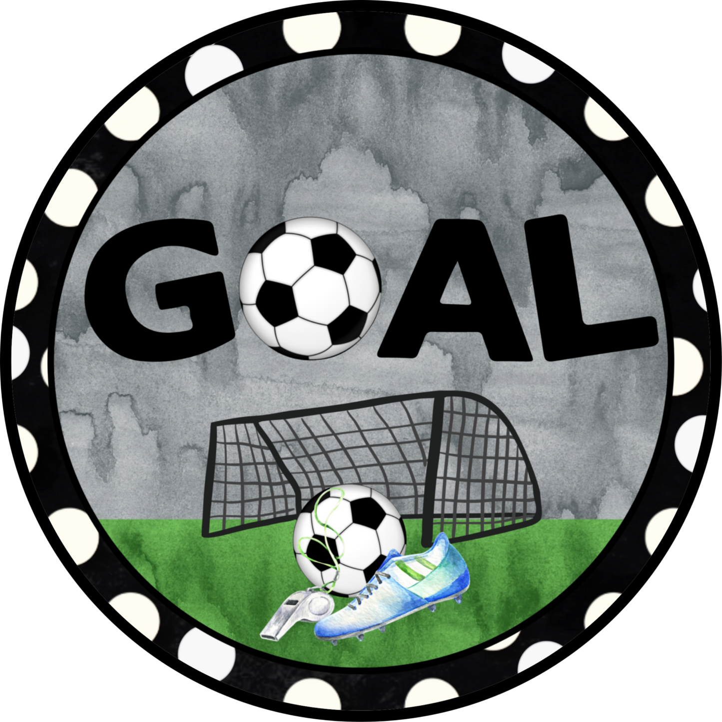 Soccer Goal Round Sign