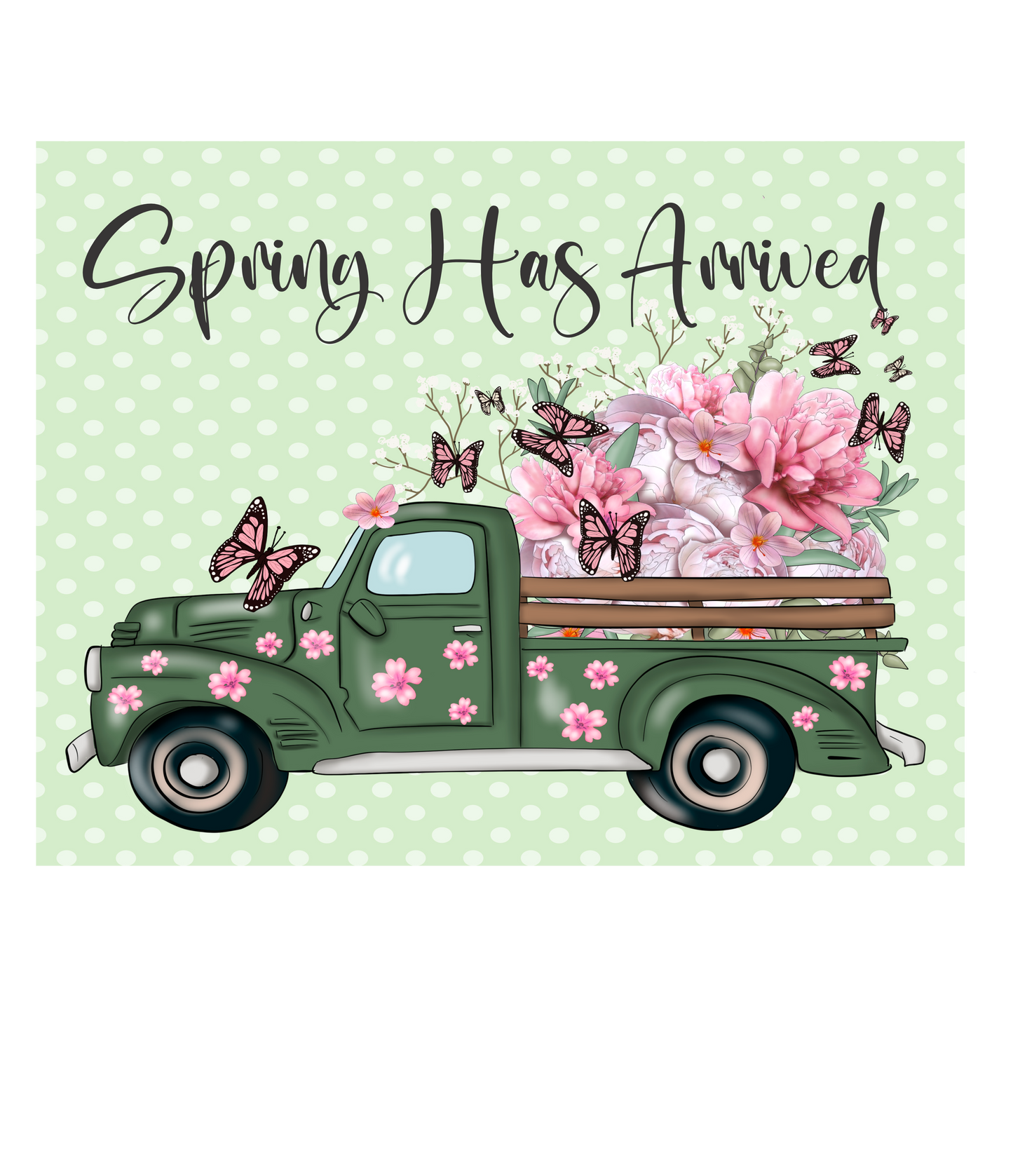 Spring Has Arrived 9x7 Green