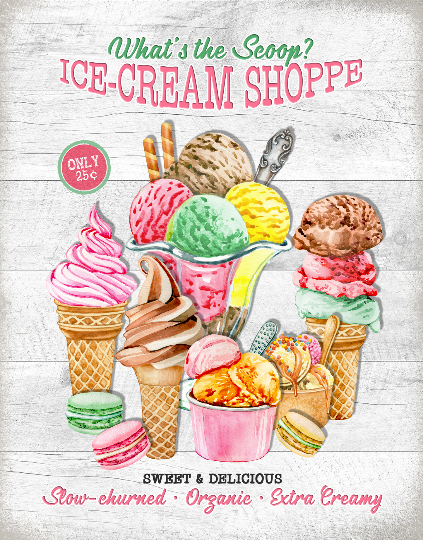 What's The Scoop Sign 7x9