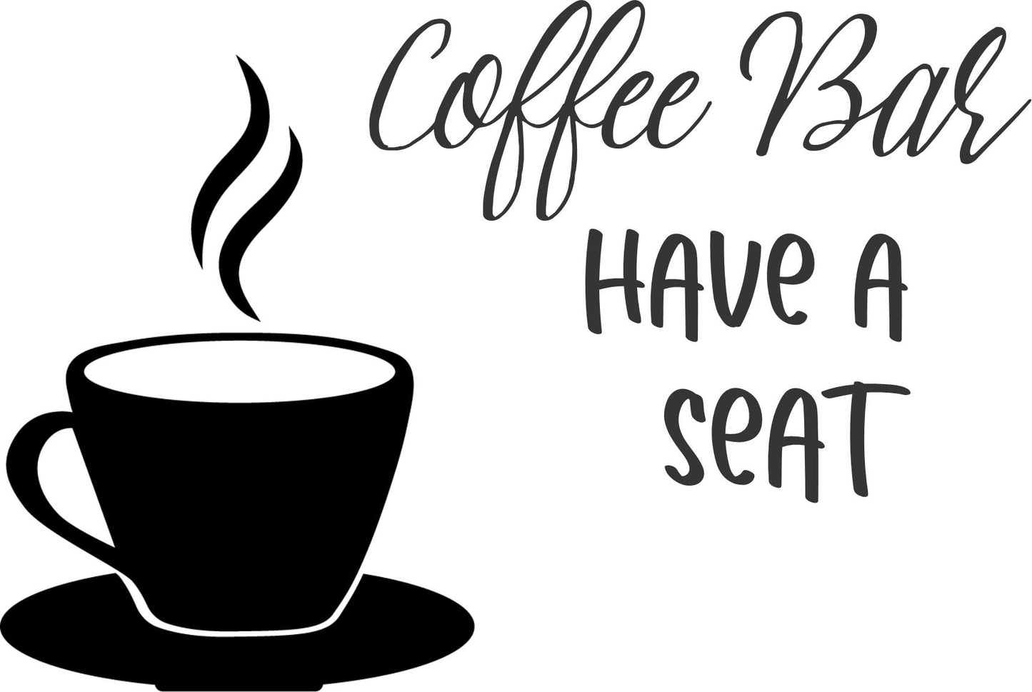 Coffee Bar Have A Seat Tier Tray Sign 4 x 6