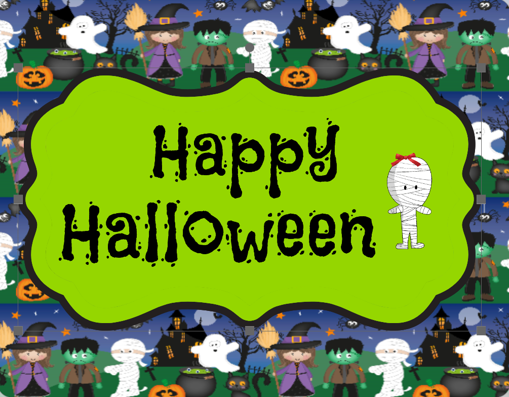 Happy Halloween Monster sign