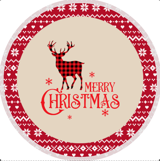 Merry Christmas Sweater Round