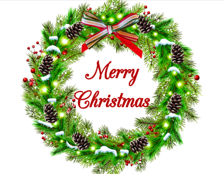 Merry Christmas Wreath Sign