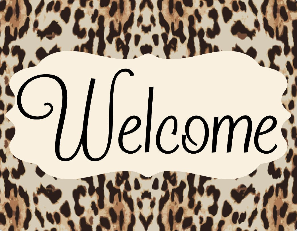 Animal Print welcome sign