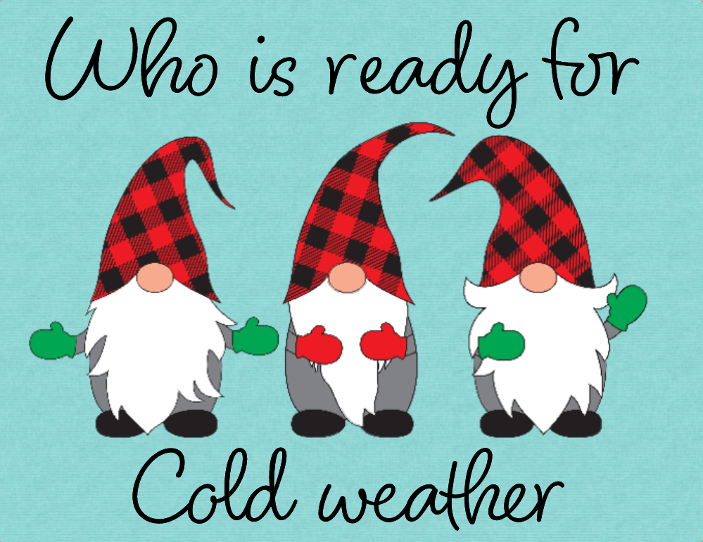 Who is Ready for Cold Weather gnomes Sign