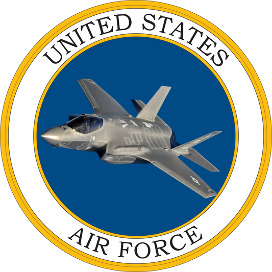 Air Force F-35 Jet Round Sign