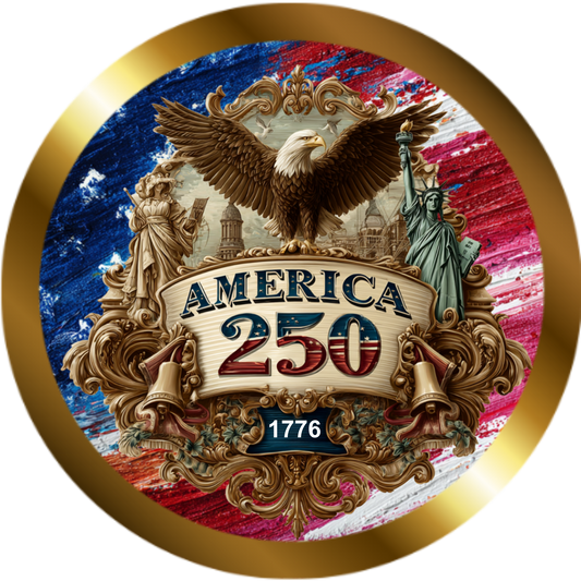 America 250 Years Patriotic Round