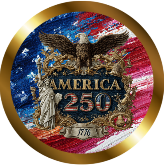 America Eagle 250 Years Patriotic Round