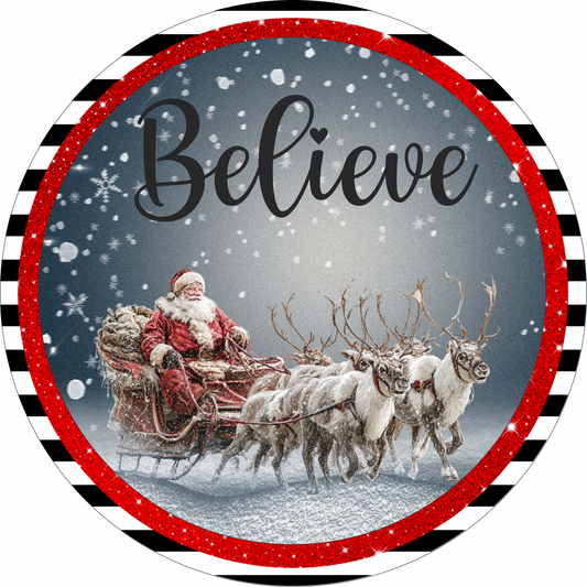 Believe in Santa Flying Round