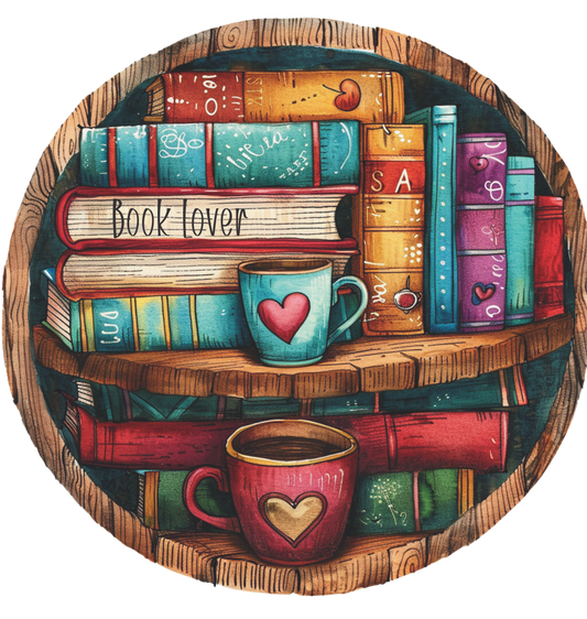 Book lover sign Round