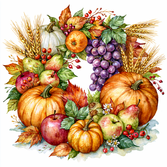 Pumpkins wreath Fall Sign and Ribbon Set