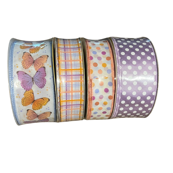 Purple and Orange Spring Summer Sign and Ribbon Set