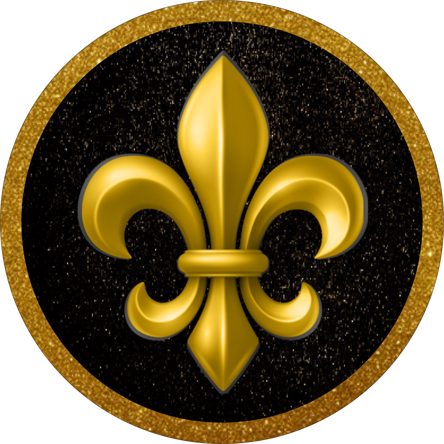 Gold and Black with Fleur De Lis sign