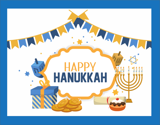 Happy Hanukkah Ribbon Banner