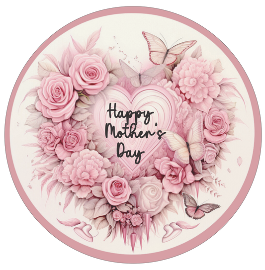 Vintage mothers day in soft pinks Sign Round