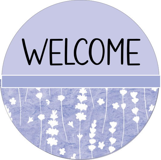 Lavender and white floral Welcome round