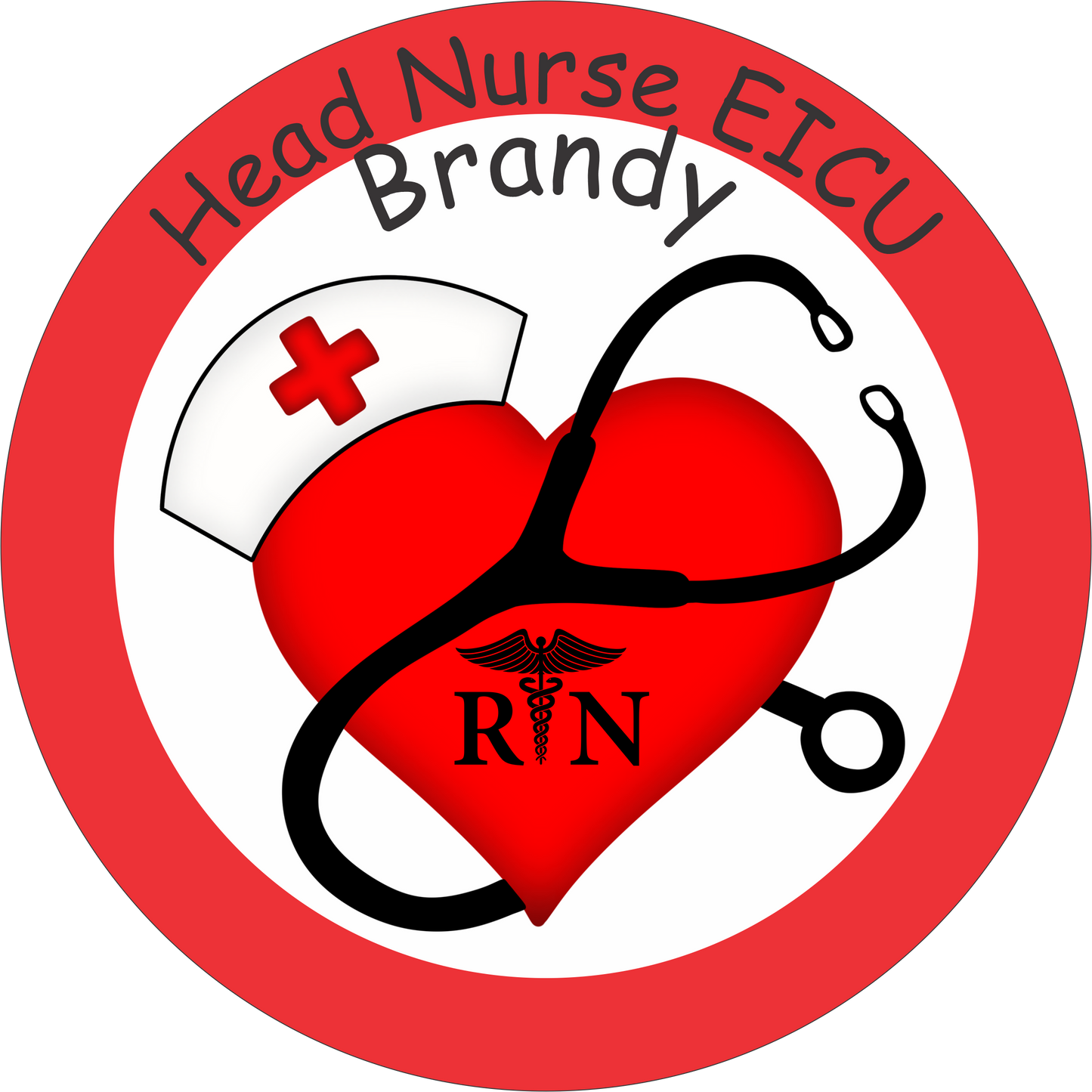 Personalized Nurse Sign Round