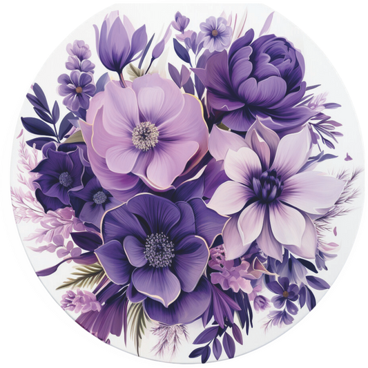 Purple and lavender florals round