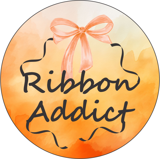 Ribbon Addict Keychain – Double Sided | 1.9" x 1.9" | Multiple Colors