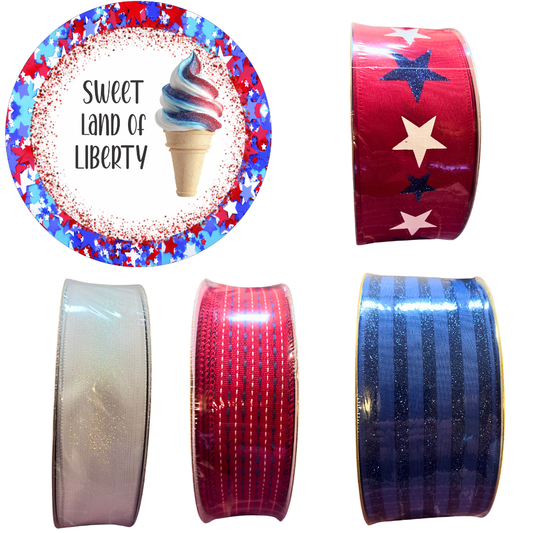 Sweet Land of Liberty Sign and Ribbon Set