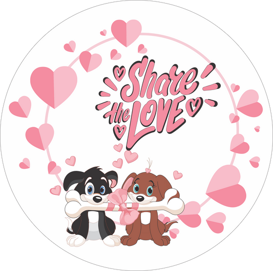 Share the love puppy  Sign Round