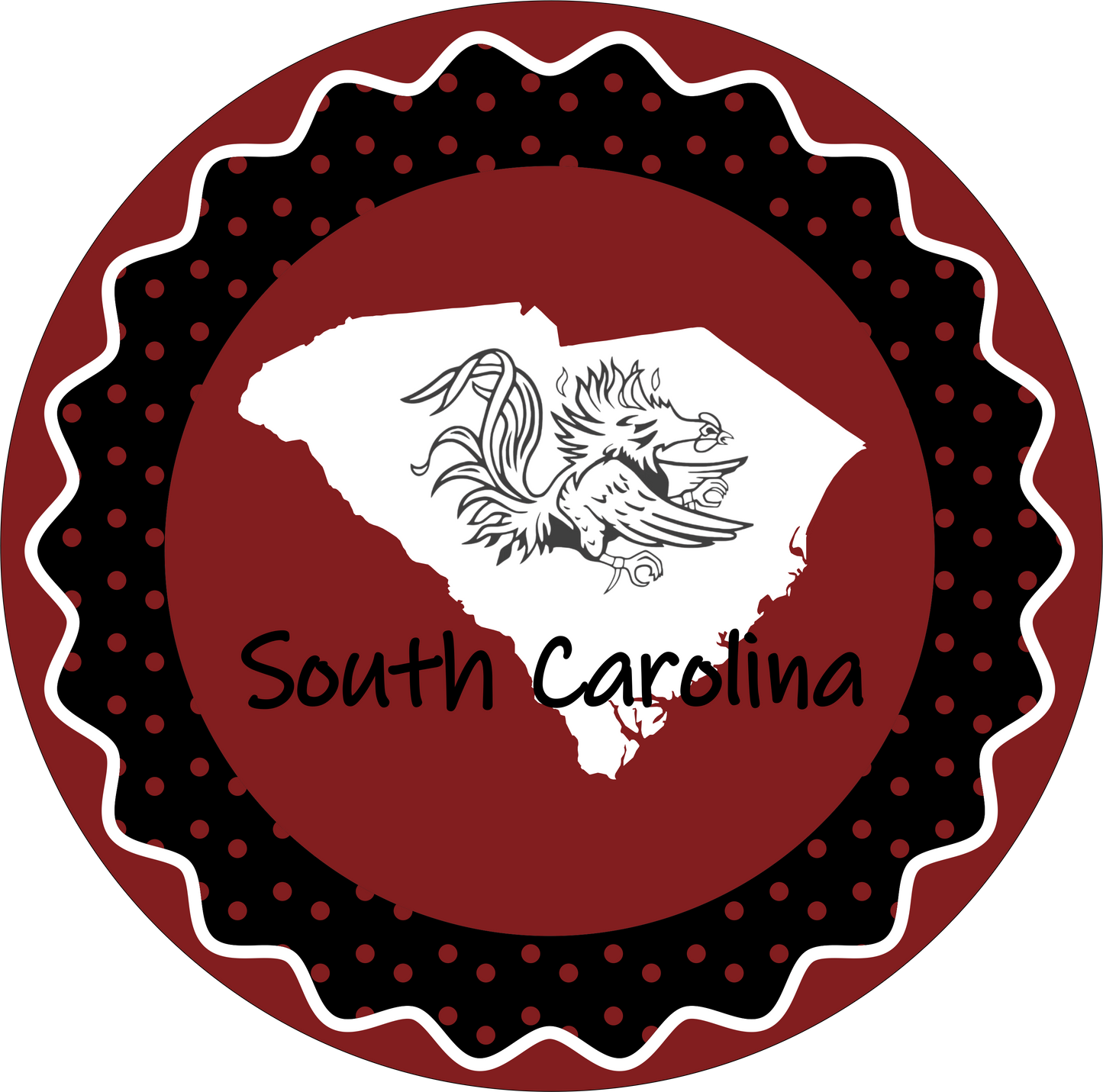 South Carolina burgundy and black football Sign
