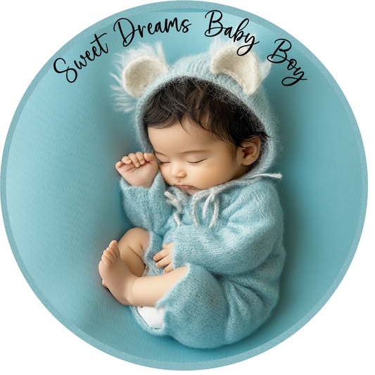 Sweet dreams Middle Eastern baby boy Round