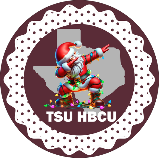 TSU HBC Dabbing Santa Round Sign